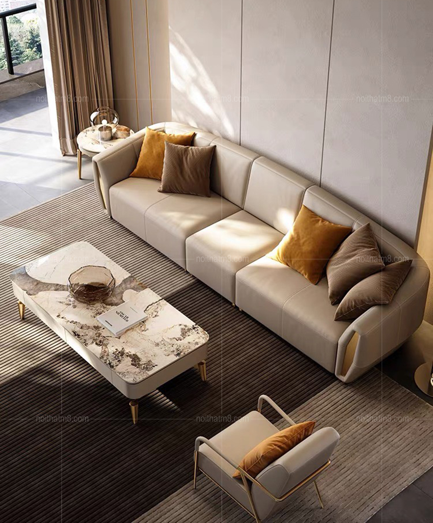 Mẫu sofa cao cấp chân inox mạ vàng sang trọng M8-3609 thumbnail 3