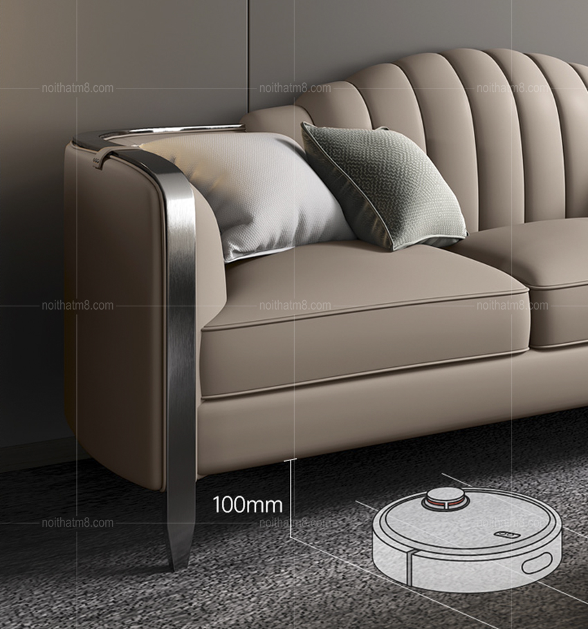 Mẫu sofa da phòng khách mạ titan cao cấp M8-3588 thumbnail 4