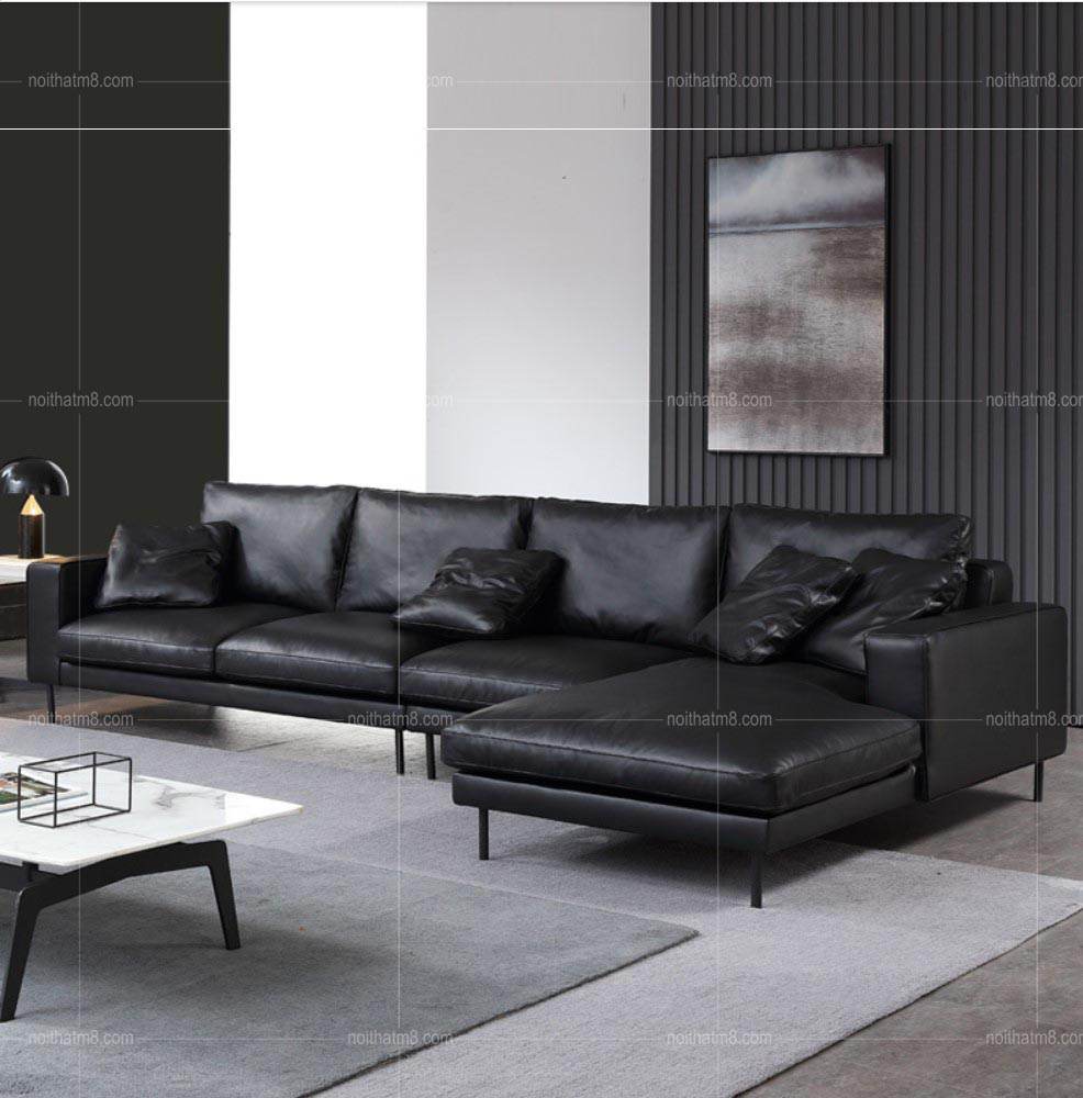 Sofa da đẹp kiểu dáng chữ L hiện đại  M8-3549 thumbnail 3