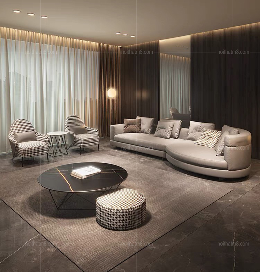 Mẫu sofa da cao cấp kiểu dáng góc L tinh tế M8-3598 thumbnail 3