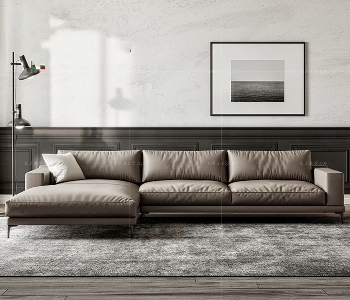 Ghế sofa da hiện đại phong cách Ý M8-3577 thumbnail 3