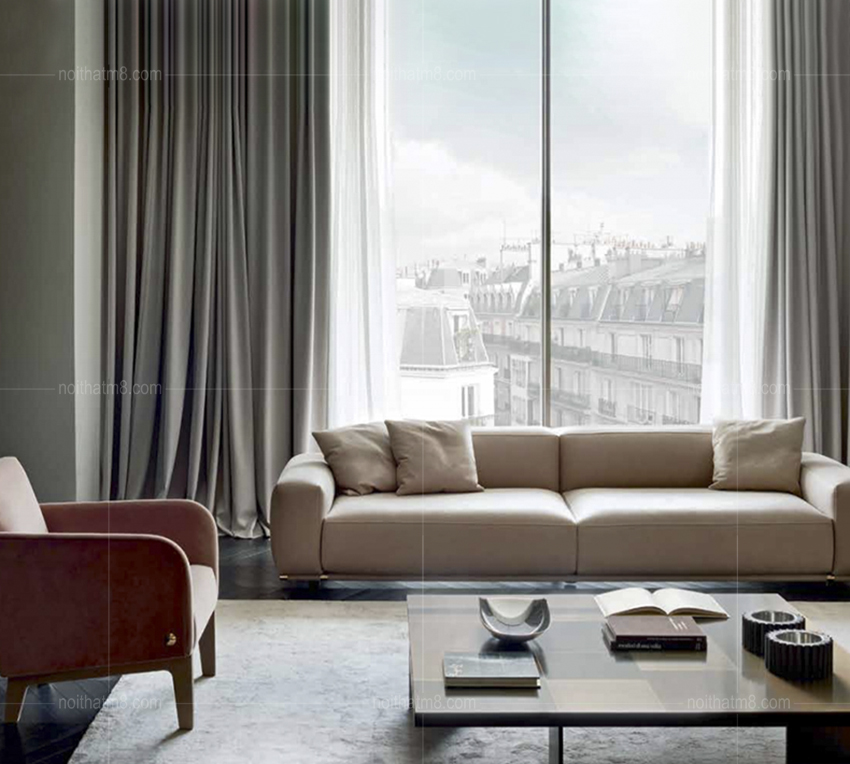 Ghế sofa da phòng khách sang trọng M8-3608 thumbnail 3