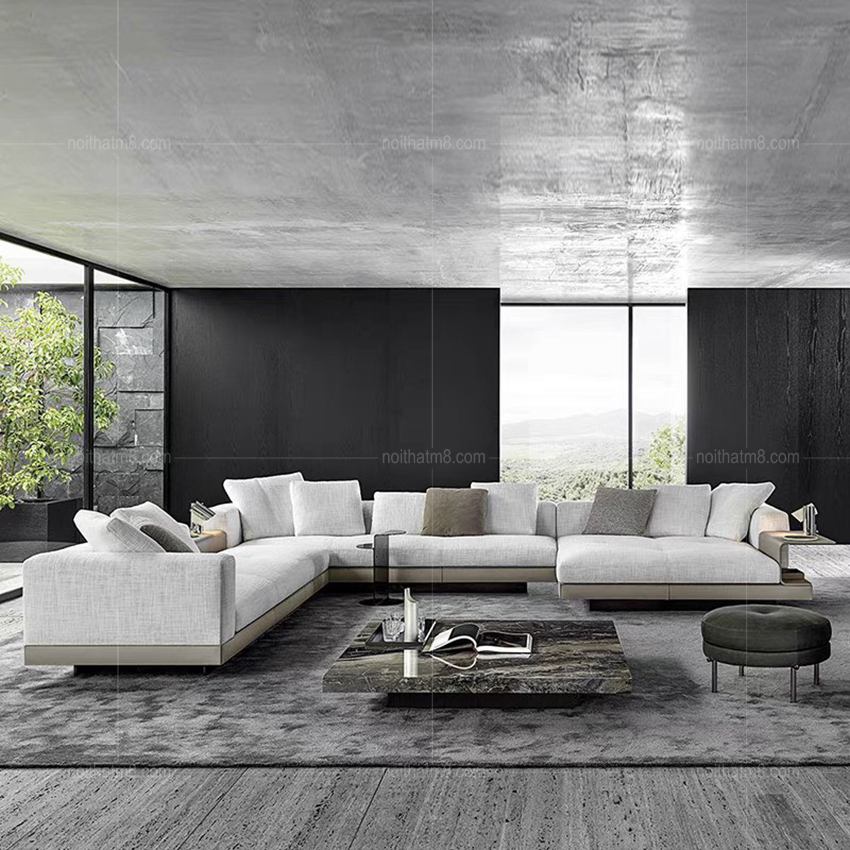 Ghế sofa da đẹp độc đáo với kiểu dáng hiện đại M8-3567 thumbnail 2