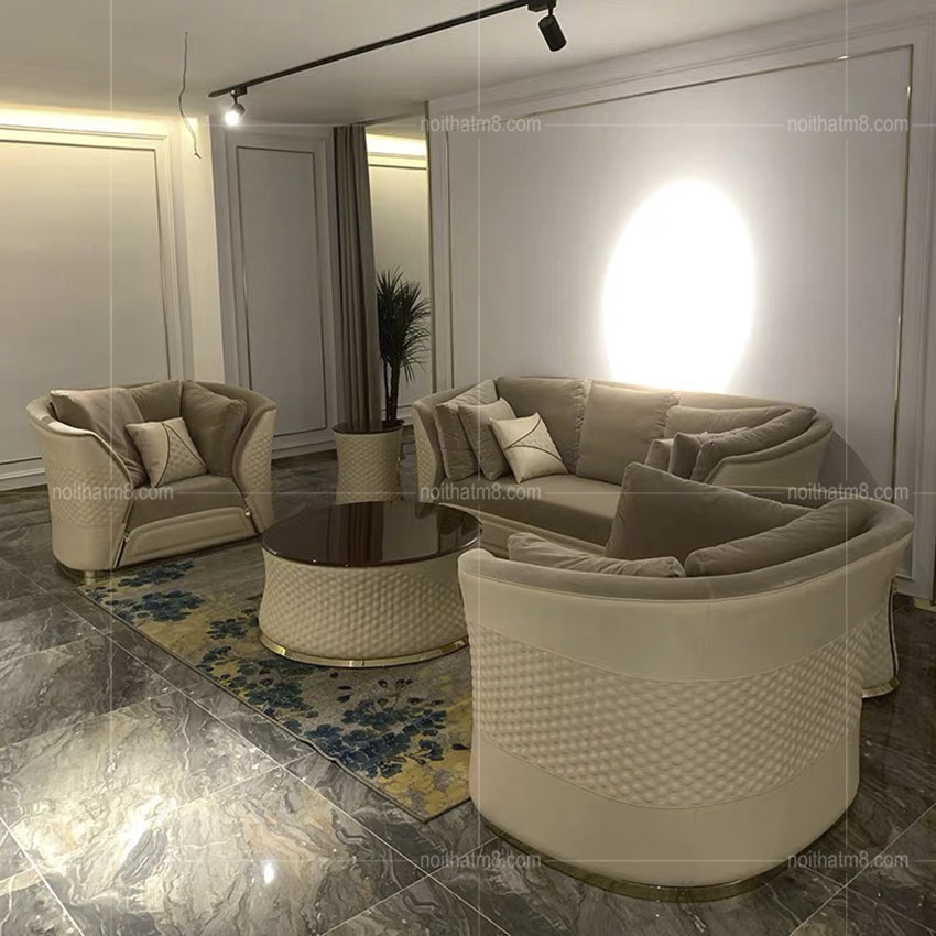 Mẫu sofa da đẹp Kemitia phong cách Ý M8-3604 thumbnail 2
