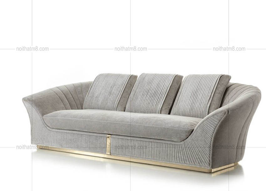 Sofa nỉ nhung cao cấp cho phòng khách chung cư, biệt thự sang trọng M8-3615 thumbnail 4