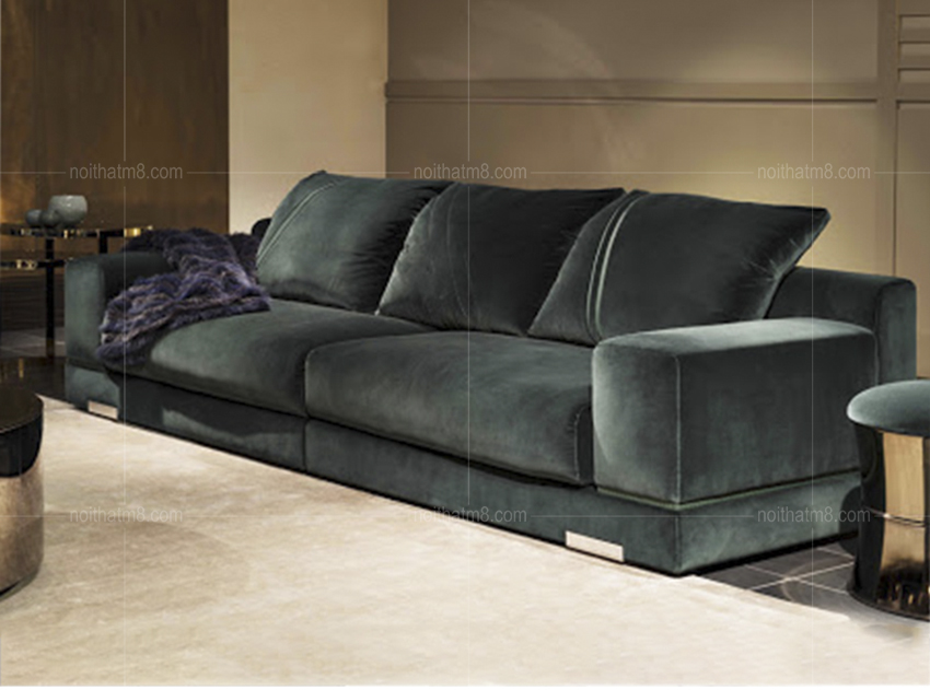 Ghế sofa bọc nỉ nhung phong cách Ý sang trọng M8-3607 thumbnail 3