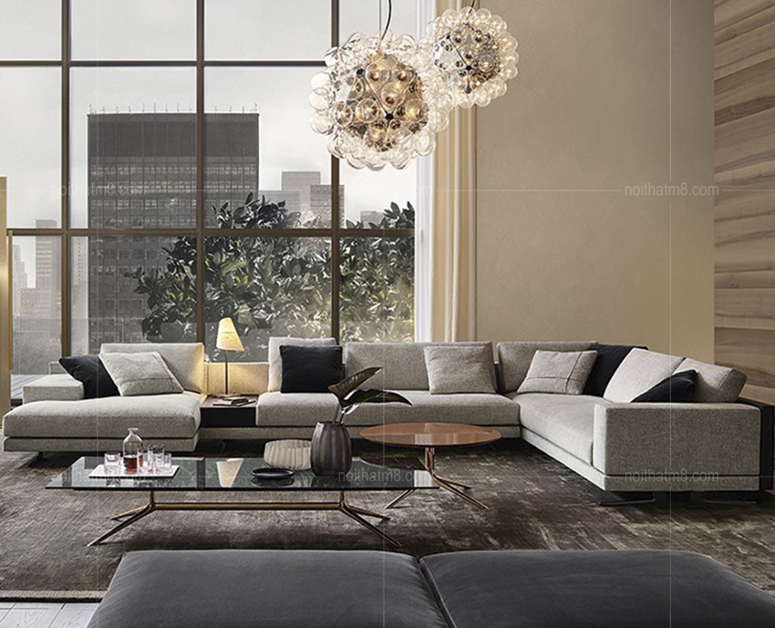 Sofa nỉ phong cách Ý sang trọng M8-3642 thumbnail 5