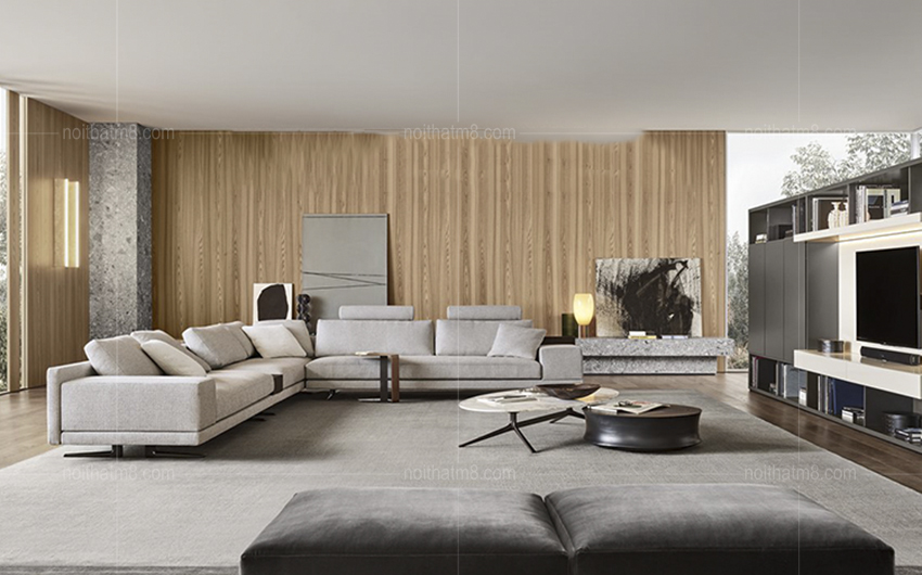 Sofa nỉ phong cách Ý sang trọng M8-3642 thumbnail 3