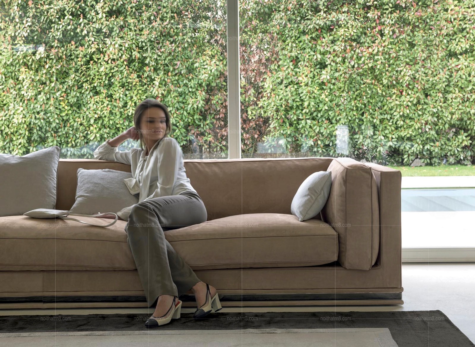 Mẫu sofa nỉ nhung phong cách Bắc Âu cao cấp M8-3583 thumbnail 4