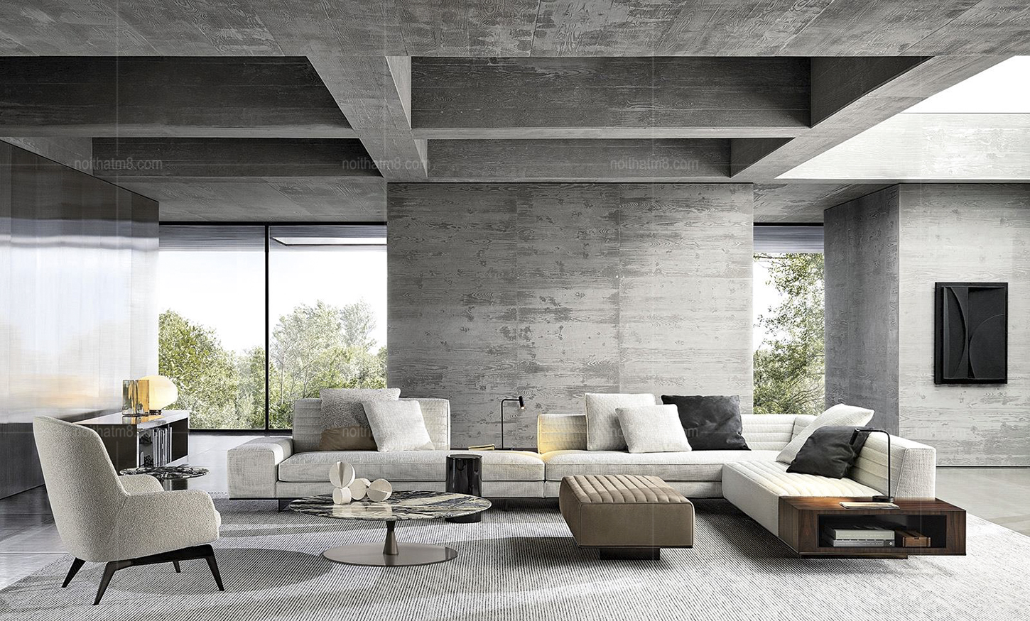 Sofa phòng khách dành cho biệt thự cao cấp M8-3526 thumbnail 3