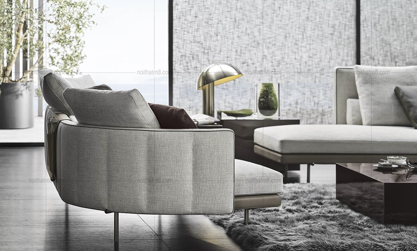 Ghế sofa cong phong cách Ý hiện đại M8-3616 thumbnail 3