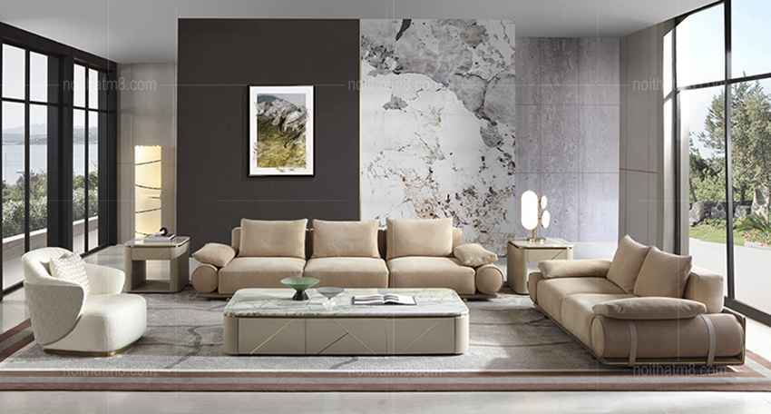 Mẫu ghế sofa da phòng khách thiết kế hiện đại M8-3643 thumbnail 3