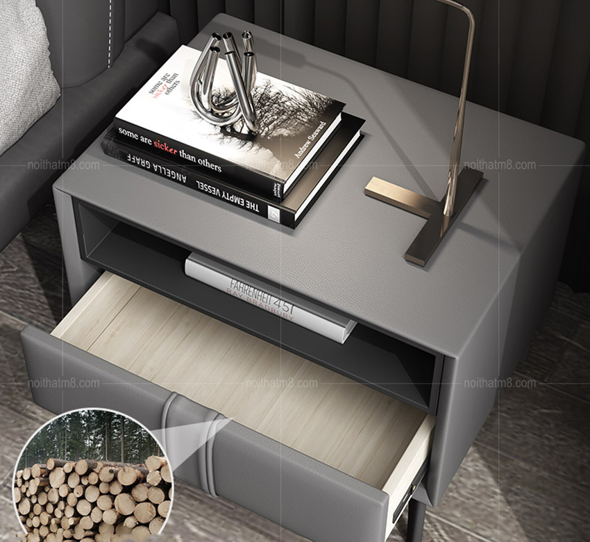 Mẫu tủ đầu giường bọc da sang trọng M8-8006 thumbnail 4